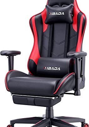 Gaming Chair Ergonomic Racing Chair High Back Computer Chair with Height Adjustment Headrest and Lumbar Support E-Sports Swivel Chair with…