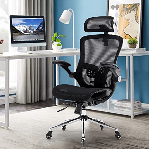 Ergonomic Office Chair with 5-Year Warranty, Home Office Desk Chairs with 90°-135° Adjustable Backrest, Computer Desk Chair with Adjustable Headrest…