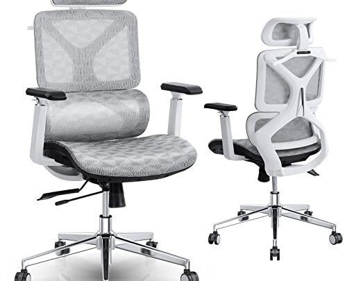 Memobarco Ergonomic Office Chair, High Back Desk Chair with Lumbar Back Support, 3D Adjustable Armrest & 3D Headrest, Comfortable Computer…