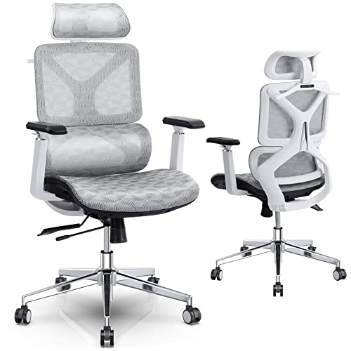 Memobarco Ergonomic Office Chair, High Back Desk Chair with Lumbar Back Support, 3D Adjustable Armrest & 3D Headrest, Comfortable Computer…