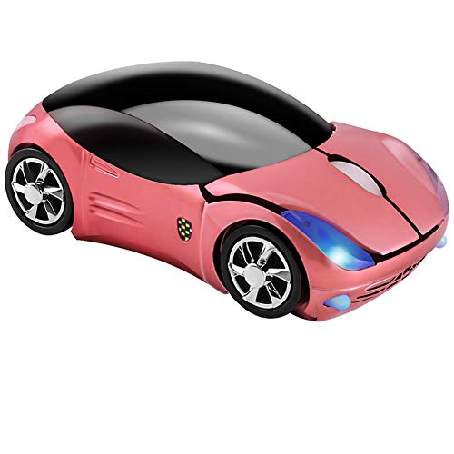 Wireless Mouse Cute Sport Car Shape Mouse Optical Ergonomic Gaming Mice Mini Small Office Mouse Gift for Boy Girl Men…