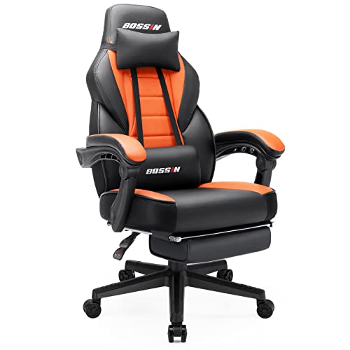 LEMBERI Gaming Chair Racing Style Gaming Chairs,Gamer Chairs for Adults,High-Back Leather PC Computer Gaming Chair Adjustable Height Swivel Chair with…