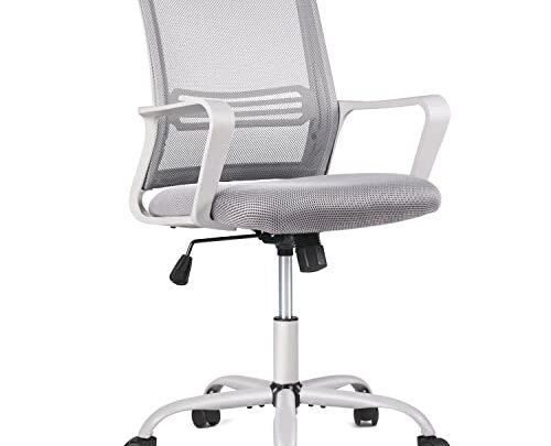 SMUG Chair Ergonomic Desk Chair Computer Chair, Home Desk Chairs with Wheels Mesh Grey Chair Rolling Task Swivel Chair with…