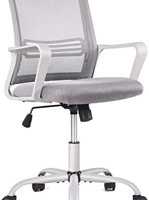 Office Chair – Ergonomic Executive Mid Back Home Office Desk Chairs, Adjustable Height, Breathable Mesh