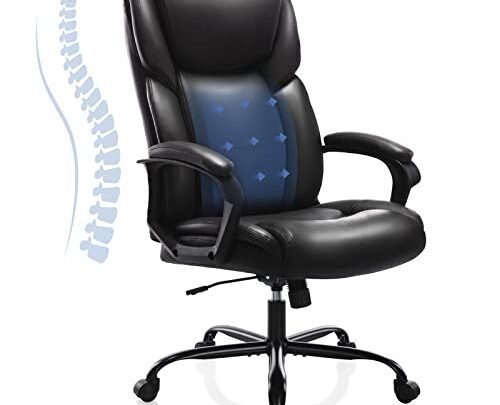 Office Chair, Desk Chair Executive Office Chair High Back Home Office Desk Chairs with Soft Armrest, Height Adjustable Ergonomic Computer…