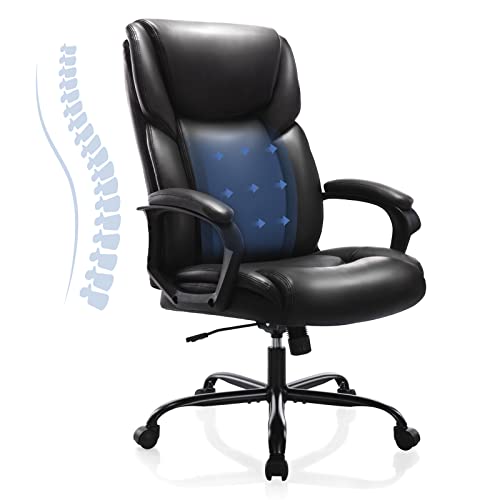 Office Chair, Desk Chair Executive Office Chair High Back Home Office Desk Chairs with Soft Armrest, Height Adjustable Ergonomic Computer…
