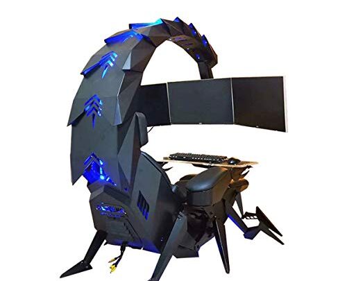 YUYTIN Super Deluxe Racing Executive Office Cockpit Gaming Station Video Gaming Chair, Computer Table and Chair, High-Back Swivel , with…