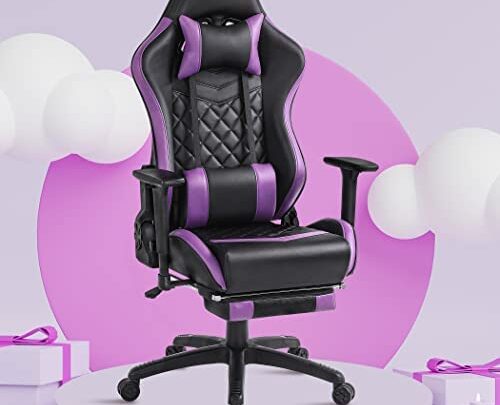 Blue Whale Heavy Duty Gaming Chair for Adults, 350LBS Reinforced Base, High Back Racing Computer Chair
