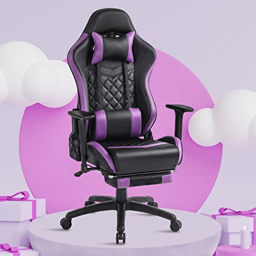 Blue Whale Heavy Duty Gaming Chair for Adults, 350LBS Reinforced Base, High Back Racing Computer Chair