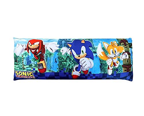 Sonic The Hedgehog Bedding Super Soft Microfiber Zippered Body Pillow Cover, 54 in x 20 in, (Official Sega Sonic Product)…