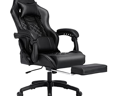Blue Whale Gaming Chair Office Chair with Massage and Footrest, 350LBS Reinforced Base, High Back Racing Computer Chair with Adjustable…