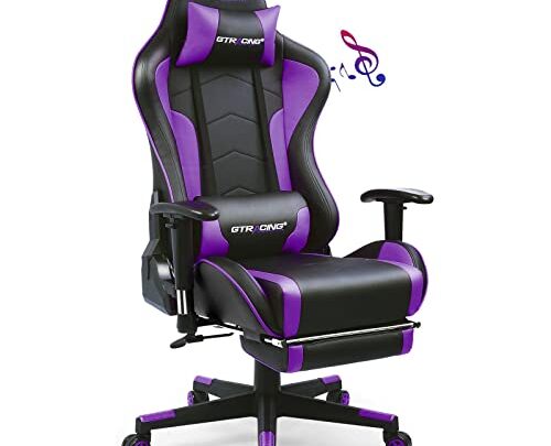 GTRACING Gaming Chair with Speaker and Footrest Music Video Gamer Chair Heavy Duty Office Computer Chairs Ergonomic Computer Office Desk…