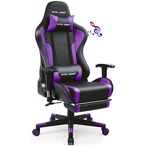 GTRACING Gaming Chair with Speaker and Footrest Music Video Gamer Chair Heavy Duty Office Computer Chairs Ergonomic Computer Office Desk…