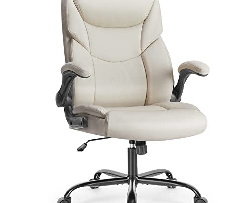 Executive Office Chair – Ergonomic Adjustable Computer Desk Chairs with High Back Flip-up Armrests, Swivel Task Chair with Lumbar Support,…