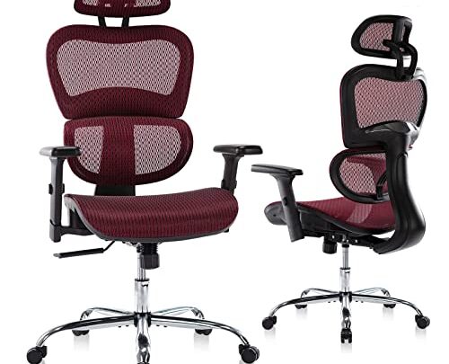 Ergonomic Office Chair, Reclining High Back Mesh Chair, Computer Desk Chair, Swivel Rolling Home Task Chair with Lumbar Support, 3D…