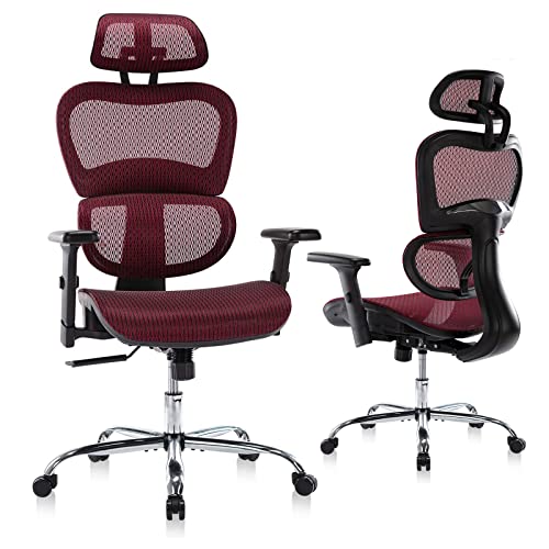 Ergonomic Office Chair, Reclining High Back Mesh Chair, Computer Desk Chair, Swivel Rolling Home Task Chair with Lumbar Support, 3D…