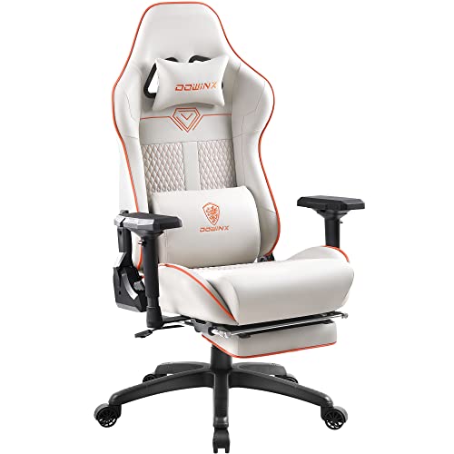 Dowinx Gaming Chair High Back Computer Chair with Footrest, Breathable Quilted PU Leather Gamer Chair with Customized 4D Armrests, Ergonomic…
