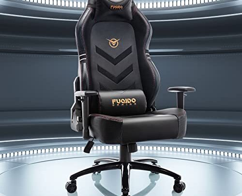 Fuqido Big and Tall Gaming Chair 350lbs-Racing Style Computer Gamer Chair,Ergonomic Desk Office PC Chair with Wide Seat, Reclining Back,…