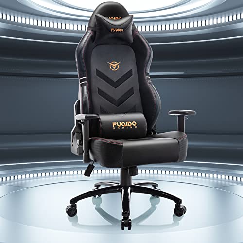 Fuqido Big and Tall Gaming Chair 350lbs-Racing Style Computer Gamer Chair,Ergonomic Desk Office PC Chair with Wide Seat, Reclining Back,…