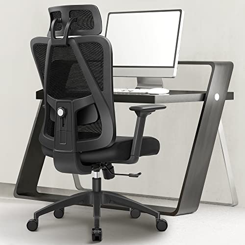 FelixKing Ergonomic Office Chair, Big and Tall Office Chair, Adjustable Headrest with 3D Armrest, Lumbar Support and PU Wheels, Swivel…