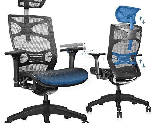 SeekFancy Ergonomic Mesh Office Chair M900, High Back Desk Chairs with Wheels, Reclining Office Chair with Adjustable Lumbar Support, 4D…