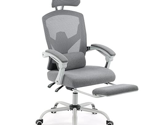 Ergonomic Office Chair, High Back Mesh Computer Chairs, Home Desk Chair with Adjustable Headrest and Lumbar Support, Swivel Rolling Executive…
