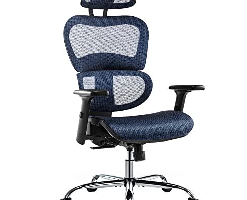 Office Chair, Ergonomic Office Chairs, Large High Back Rolling Desk Chair with 4D Adjustable Armrests, 3D Lumbar Support, Adjustable Headrest,…