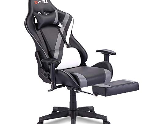 Gaming Chair for Adults Computer Chair Massage Gaming Chair with Footrest High Back Ergonomic Adjustable Racing Chair Executive PC Chair…