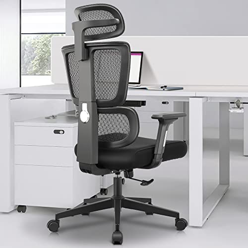 Primy Ergonomic Office Chair Gaming Chair, High Back Breathable Mesh Desk Chair, Comfortable Ergonomic Computer Chair with Adjustable Lumbar Support,…