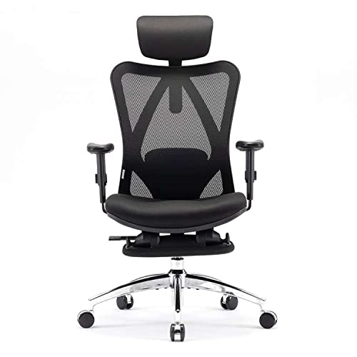 XUER Ergonomic Office Chair – Home Office Desk Chair with Footrest, Breathable Mesh Design High Back Computer Chair, Adjustable Headrest…