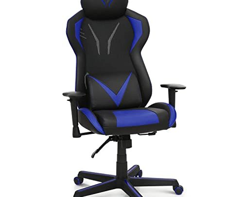 MoNiBloom Ergonomic Gaming Chair Racing Style Adjustable-Height Reclining High-Back PC Chair with Lumbar Support, Executive Adult Gamer Chair with Adjustable…