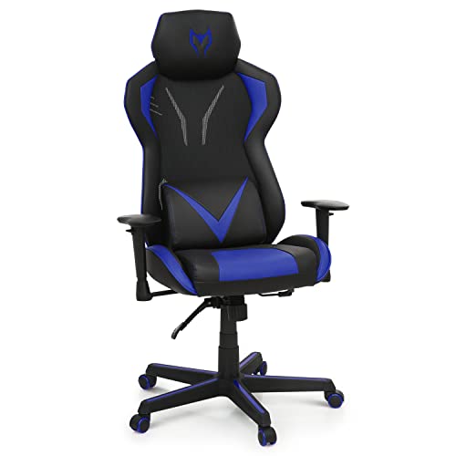 MoNiBloom Ergonomic Gaming Chair Racing Style Adjustable-Height Reclining High-Back PC Chair with Lumbar Support, Executive Adult Gamer Chair with Adjustable…