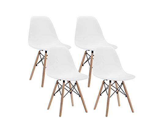 CangLong Assembled Modern Style Dining ,Mid Century Modern DSW , Shell Lounge Plastic Chair for Kitchen, Dining, Bedroom, Living Room…