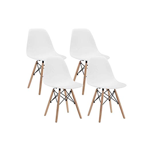 CangLong Assembled Modern Style Dining ,Mid Century Modern DSW , Shell Lounge Plastic Chair for Kitchen, Dining, Bedroom, Living Room…