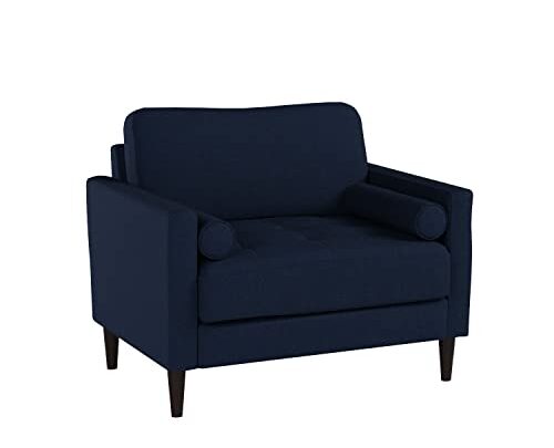 Lifestyle Solutions Lexington Armchair, 39.8″ W x 31.1″ D x 33.5″ H, Navy Blue