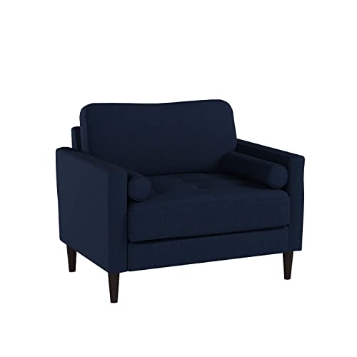 Lifestyle Solutions Lexington Armchair, 39.8″ W x 31.1″ D x 33.5″ H, Navy Blue