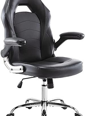 SMUG chair-0109 Gaming Chair, Leather, Black