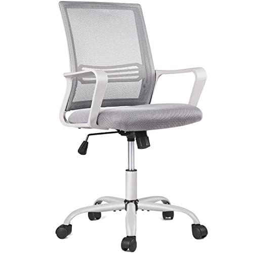 Office Chair Desk Chair Home Office Computer Chair with Wheels Mesh Office Chair with Lumbar Support, Mid Back Ergonomic Office…