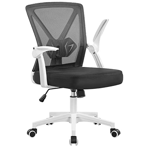 Yaheetech Office Chair Ergonomic Desk Chair Mesh Computer Chair Swivel Rolling Task Chair with Flip-up Arms Adjustable Height and Lumbar…