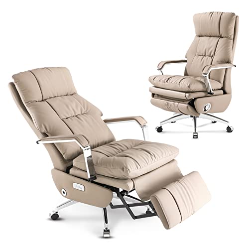 EMIAH Big and Tall Office Chair Ergonomic Reclining Executive Office Chair with Footrest Lumbar Support Electric High Back Large Computer…