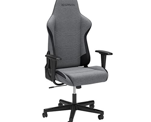 RESPAWN 110 Fabric Gaming Chair Ergonomic Racing Style High Back PC Computer Desk Office Chair – 360 Swivel, Integrated Headrest,…