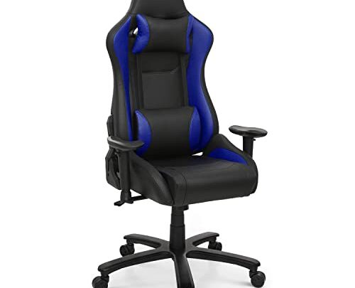 MoNiBloom Racing Style Gaming Chair with Lumbar Support and Pivot/Angle Adjustable Armrests, Carbon Fiber PU Leather Swivel Executive Gaming Chair…