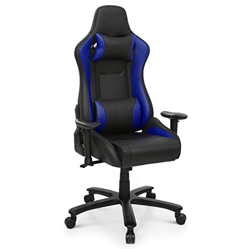 MoNiBloom Racing Style Gaming Chair with Lumbar Support and Pivot/Angle Adjustable Armrests, Carbon Fiber PU Leather Swivel Executive Gaming Chair…