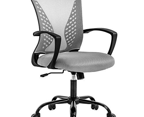 Office Chair Ergonomic Desk Chair Mesh Computer Chair with Lumbar Support Armrest Mid Back Rolling Swivel Task Adjustable Chair for…