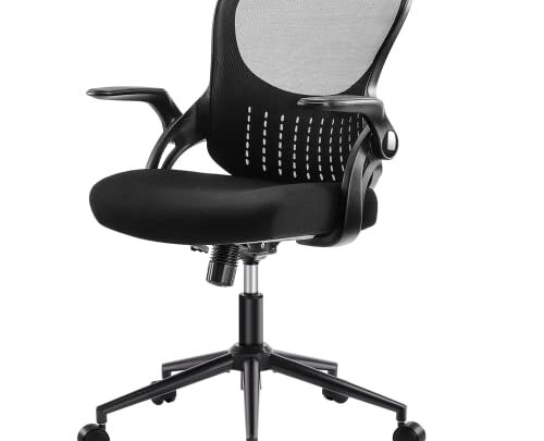 Office Chair, Desk Chair, Ergonomic Home Office Desk Chairs, Mid Back Mesh Computer Chair, Cute Swivel Rolling Task Chair Cushion,…