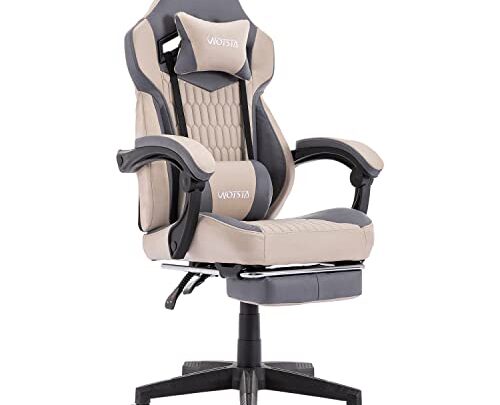 WOTSTA Gaming Chair with Footrest High Back Gaming Chairs PU Leather Ergonomic Office Gamer Chair with Adjustable Headrest Lumbar Support…