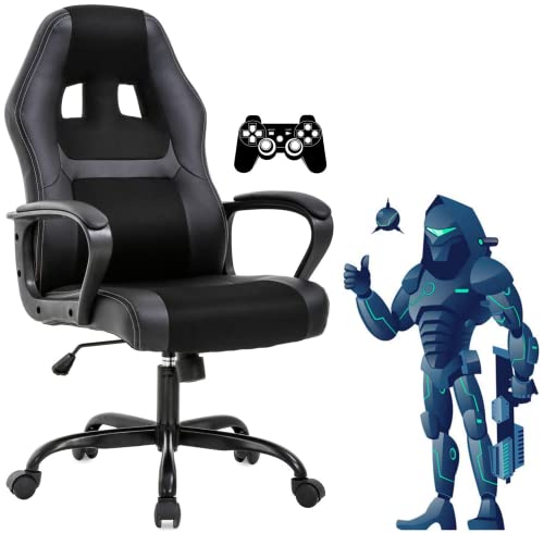 Gaming Chair Office Chair Ergonomic Video Game Chairs Adjustable Reclining Computer Chair with Lumbar Support Armrest Headrest Task Rolling Swivel…