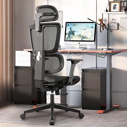 Primy Gaming Chair Ergonomic Office Chair, High Back Breathable Mesh Desk Chair with Adjustable Lumbar Support, Ergonomic Computer Chair Adjustable…