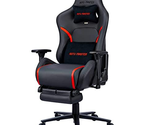 AOTU Ergonomic Video Gaming Chair Racing Style High Back Recliner w/Footrest,Thicker Cushion Computer Gaming Chair, 360°Swivel 90°-152°Reclining, Comfy Head Pillow,Lumbar…