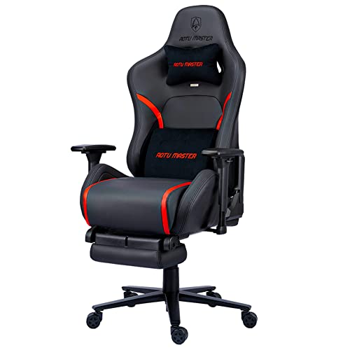 AOTU Ergonomic Video Gaming Chair Racing Style High Back Recliner w/Footrest,Thicker Cushion Computer Gaming Chair, 360°Swivel 90°-152°Reclining, Comfy Head Pillow,Lumbar…